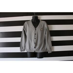 / Philipp Plein MON AMOUR Men’s Cardigan Buttons Front Wool / Cotton Grey Size L